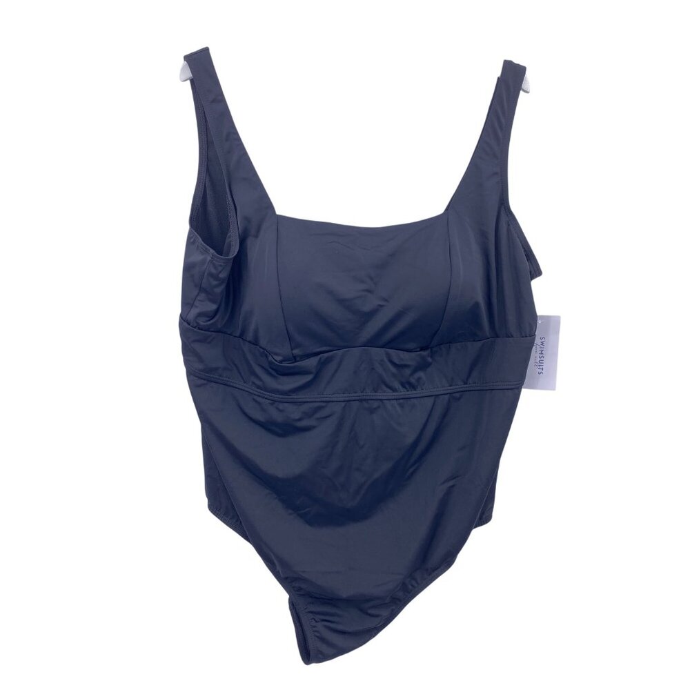 Swimsuits for all plus size one piece black swimsuit size‎ 24 bathing suit NEW